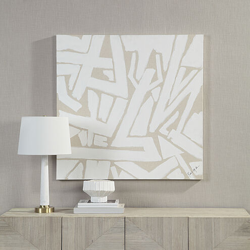 Bolzano White/Beige Canvas Art