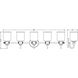 Kinsley 5 Light 35 inch Heirloom Gold Bath Vanity Wall Light in Heritage Gold