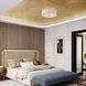 Monroe 4 Light 18 inch Antique Brass Large Semi-Flush Ceiling Light, Large