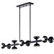 Palta 10 Light 6.5 inch Black Chandelier Ceiling Light, Single