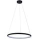 Circola 1 Light 24.5 inch Matte Black Pendant Ceiling Light