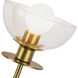 Alora Mood Sylvia 1 Light 5 inch Brushed Gold Wall/Vanity Light Wall Light