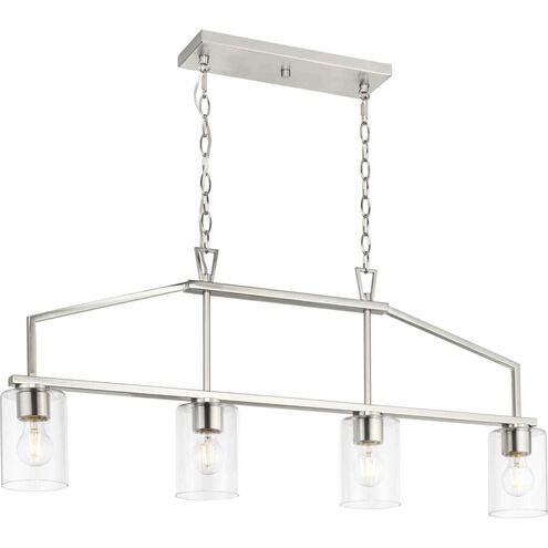 Goodwin 4 Light 40.38 inch Brushed Nickel Linear Chandelier Ceiling Light