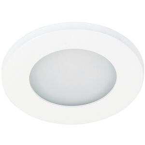 Miniature White Downlight Shower Trim, Round