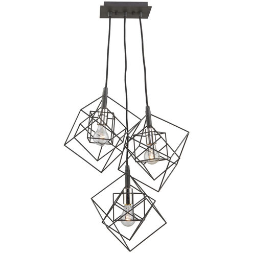 Artistry LED 27.75 inch Matte Black and Polished Nickel Chandelier Ceiling Light