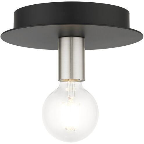 Hillview 1 Light 8 inch Black Flush Mount Ceiling Light