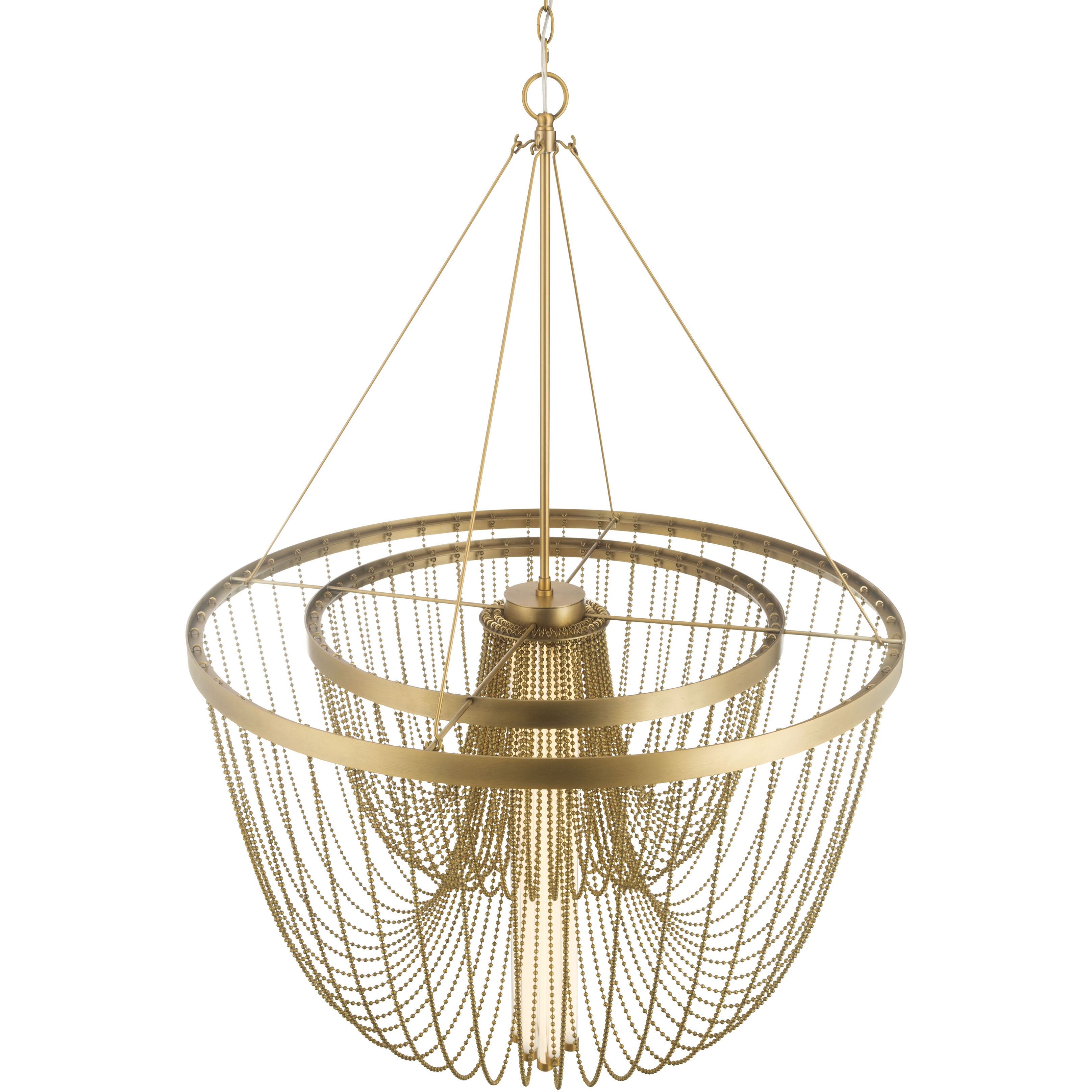 Jezelle LED 34.25 inch Legacy Brass Pendant Ceiling Light