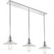 Waltz 3 Light 41 inch Chrome Pendant Ceiling Light