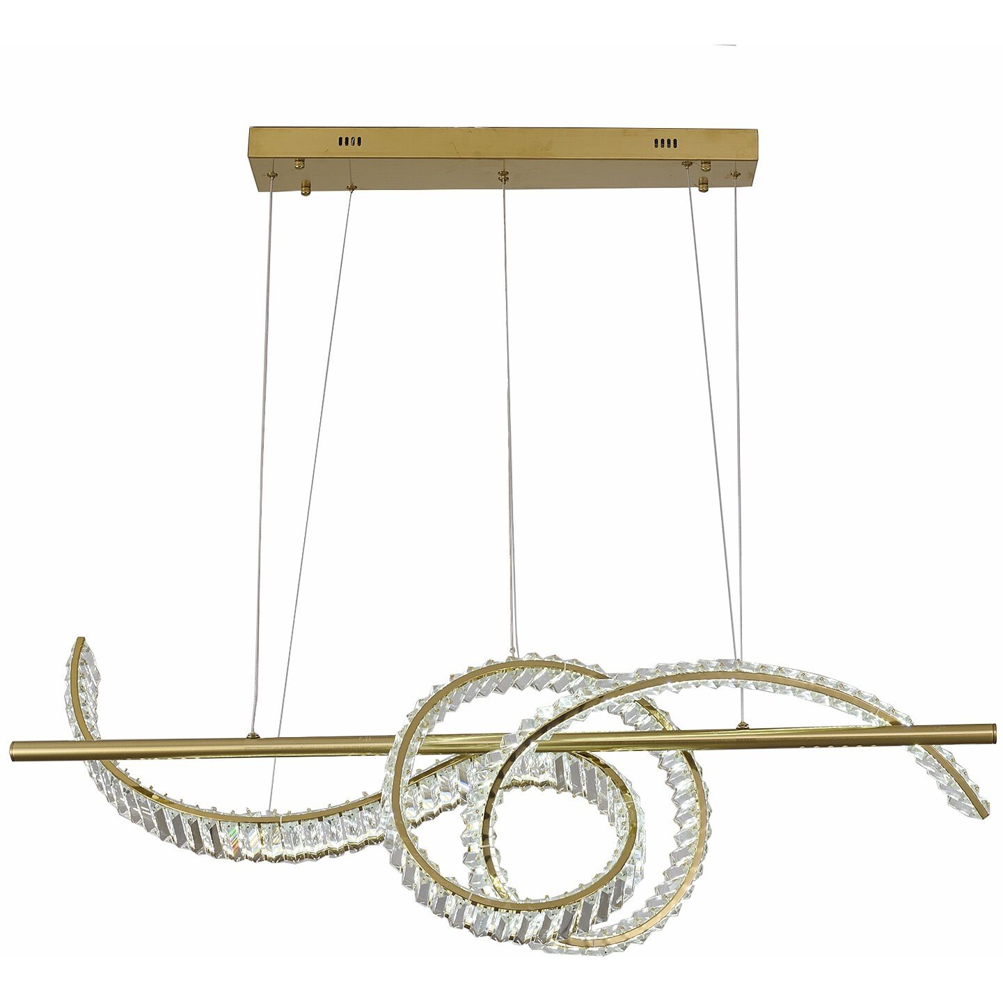 Canada LED 15 inch Brass Chandelier Ceiling Light