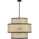Mid-Century Modern 3 Light 22 inch Matte Black Pendant Ceiling Light