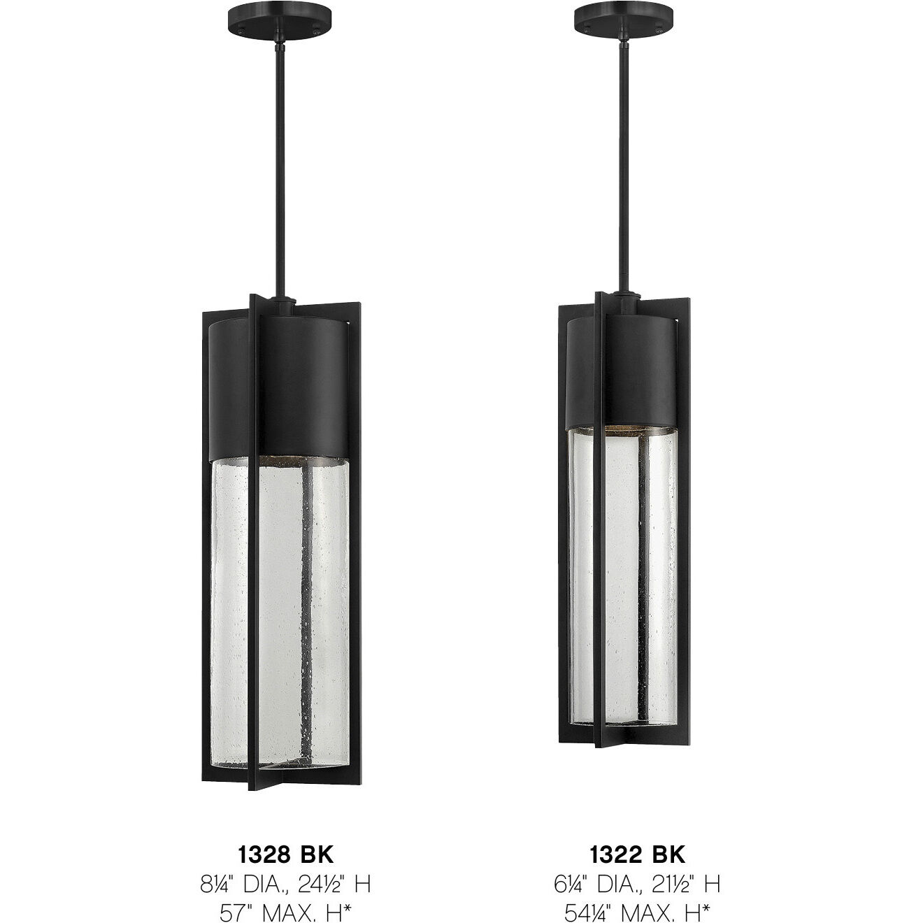 Shelter LED 8 inch Black Outdoor Hanging Lantern, Extra Large