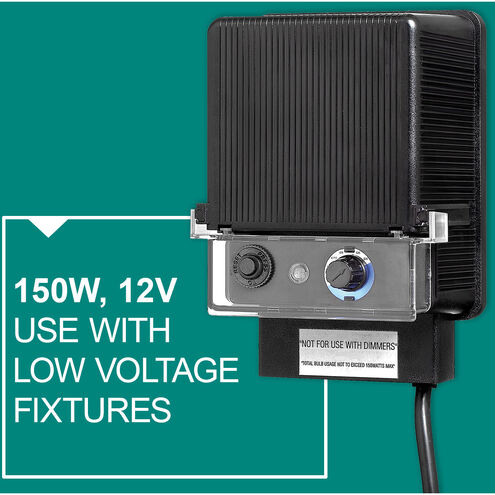 Standard 12v 150.00 watt Black Landscape Transformer