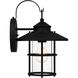 Lombard 1 Light 14 inch Matte Black Outdoor Wall Lantern