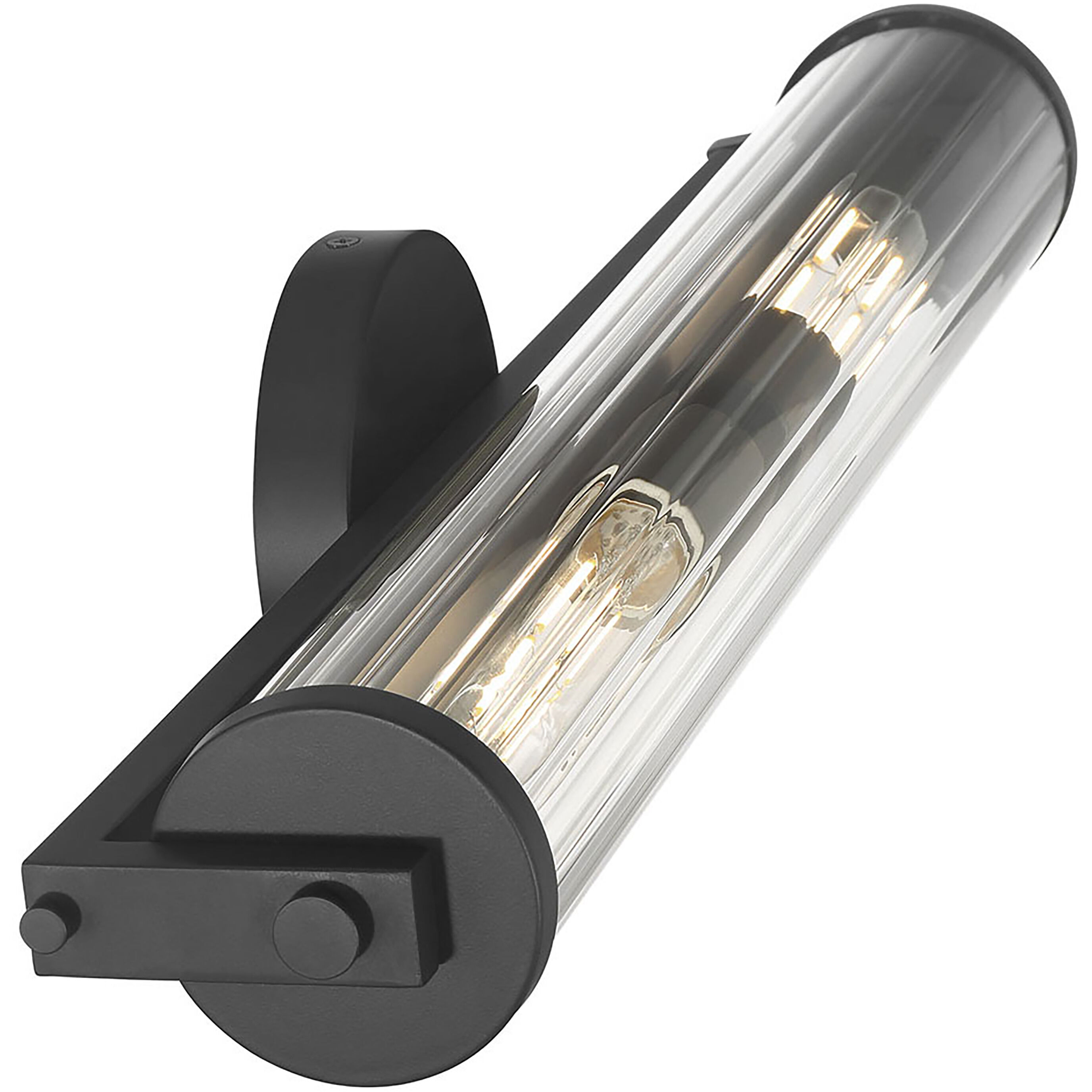 Cylora 2 Light 22.75 inch Matte Black Bathroom Vanity Light Bar Wall Light