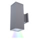 Cube Arch Graphite Sconce Wall Light in Flood, 90, Color Changing, Towards Wall