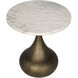 Mateo 19 X 18 inch Aged Brass Side Table