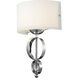 Cerchi 1 Light 12 inch Chrome Wall Sconce Wall Light, Damp