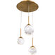 Beyond Quest LED 12 inch Aged Brass Multi-Light Pendant Ceiling Light, Beyond
