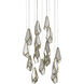Glace 15 Light 23 inch Silver Multi-Drop Pendant Ceiling Light