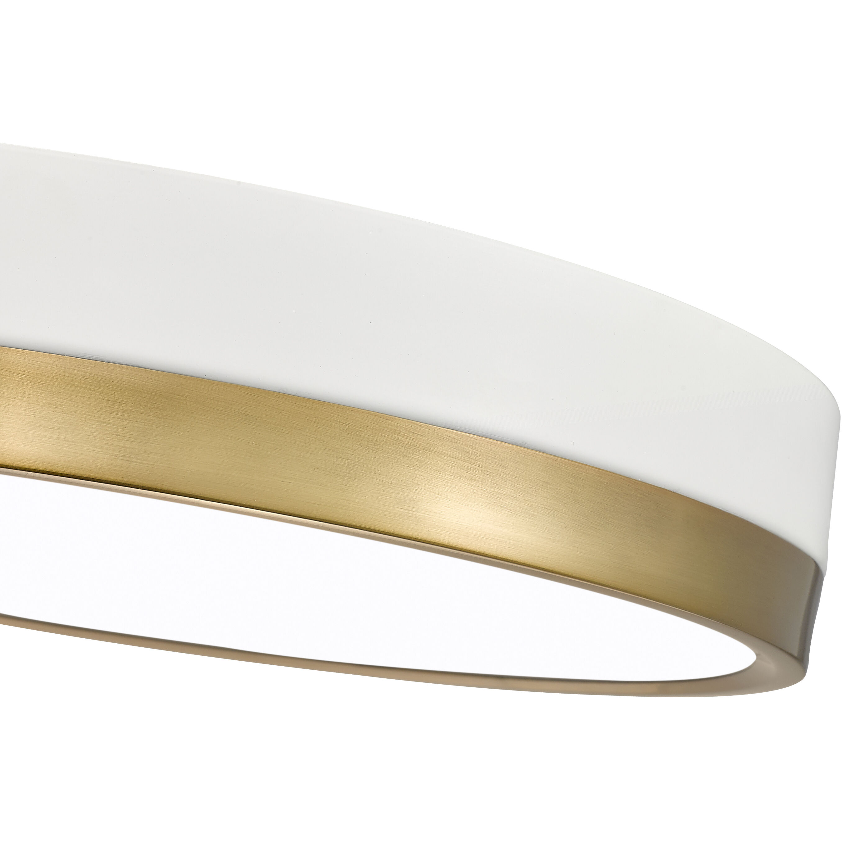Algar LED 16 inch Matte White and Modern Gold Flush Mount Ceiling Light