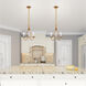 Alessia 3 Light 13 inch Antique Gold Leaf Mini Chandelier Ceiling Light