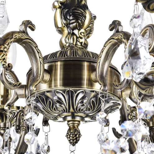 Brass 6 Light 24 inch Antique Brass Up Chandelier Ceiling Light