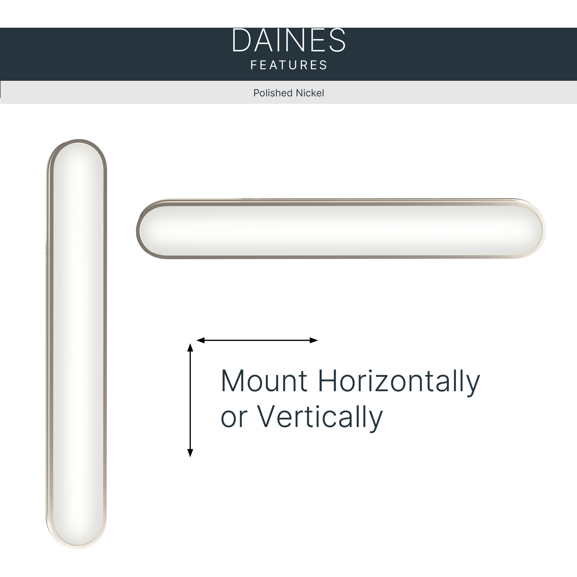Daines LED 32.75 inch Polished Nickel Bath Bar Wall Light