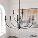 Southcrest 9 Light 36 inch Flat Matte Black 2-Tier Chandelier Ceiling Light