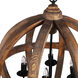 Pratt 4 Light 22 inch Brown Pendant Ceiling Light