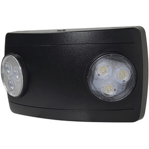 Compact Dual Black Exit / Emergency Ceiling Light in Remote Capability,  Self-Diagnostic