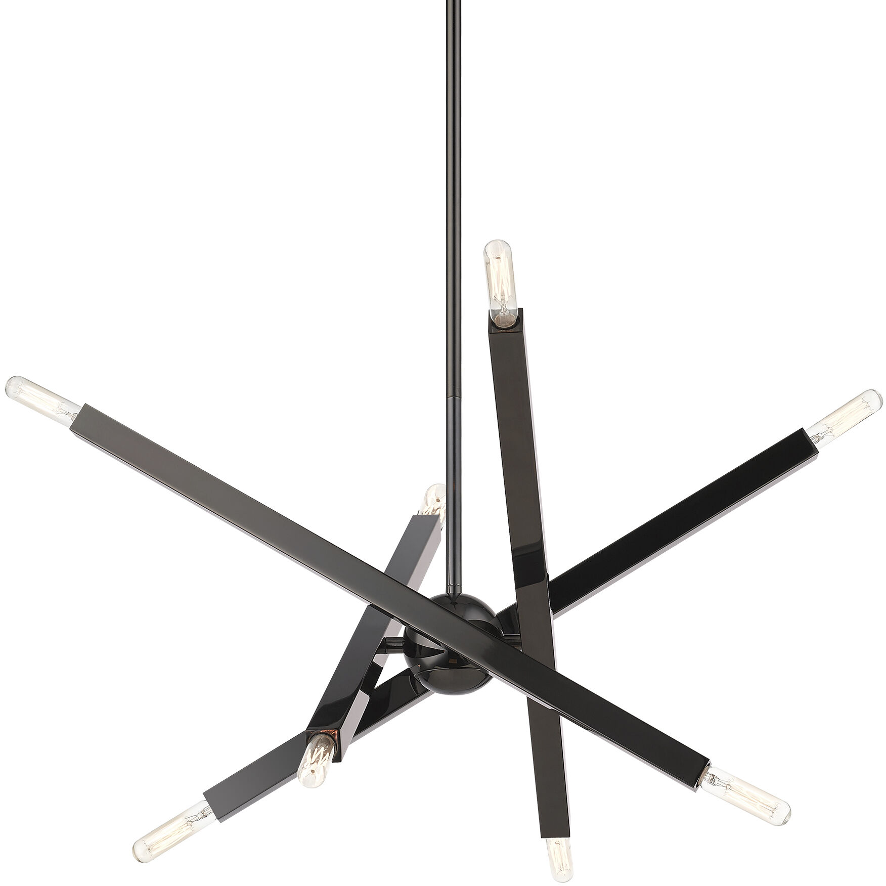 Monaco 8 Light 23 inch Black Chrome Chandelier Ceiling Light