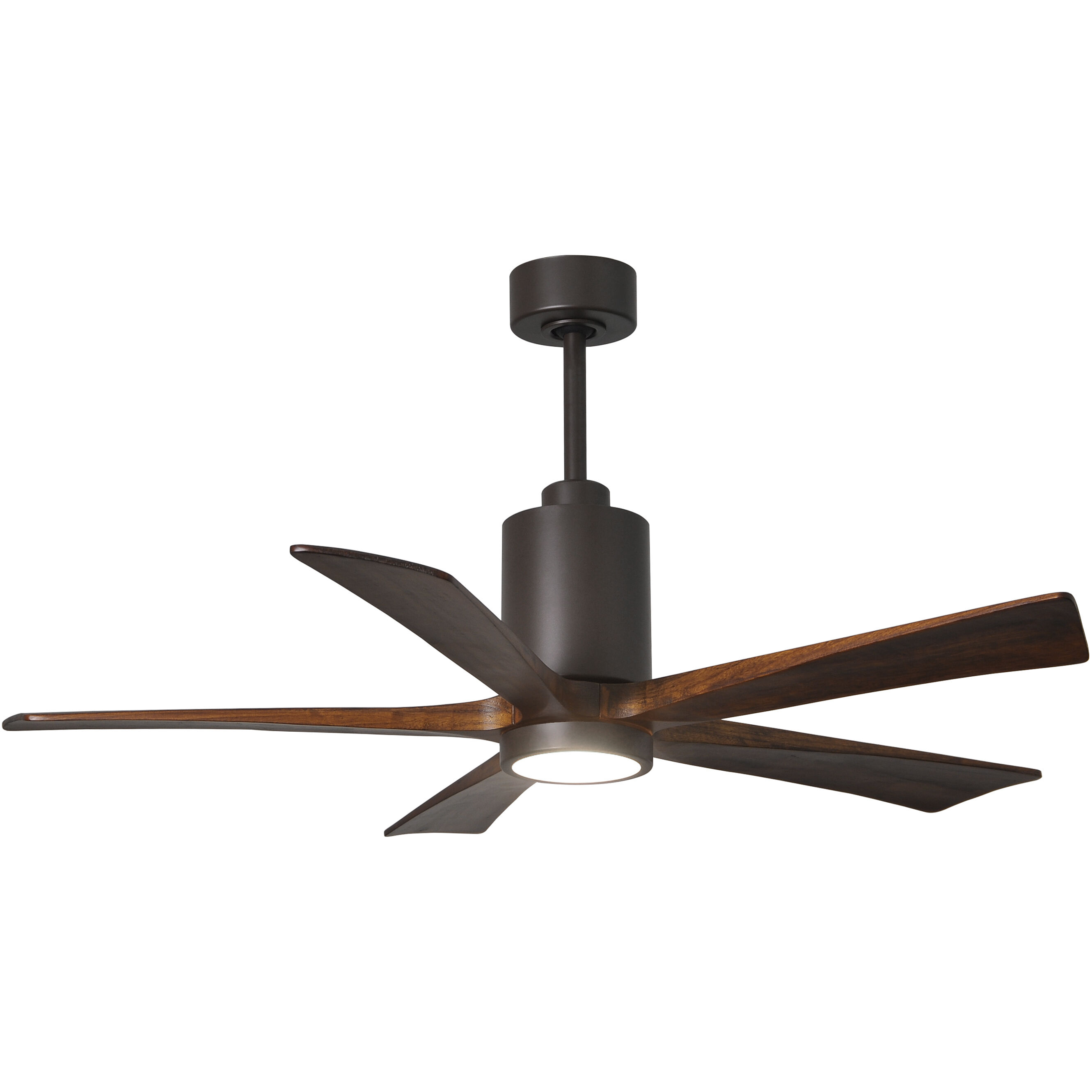 Atlas Patricia-5 52 inch Textured Bronze with Walnut Tone Blades Ceiling Fan, Atlas