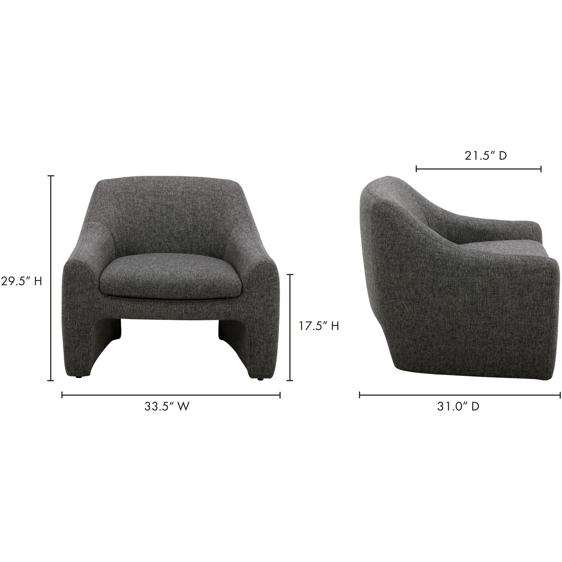 Kenzie Grey Accent Chair