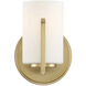 Elara 1 Light 5 inch Brushed Gold Wall Sconce Wall Light