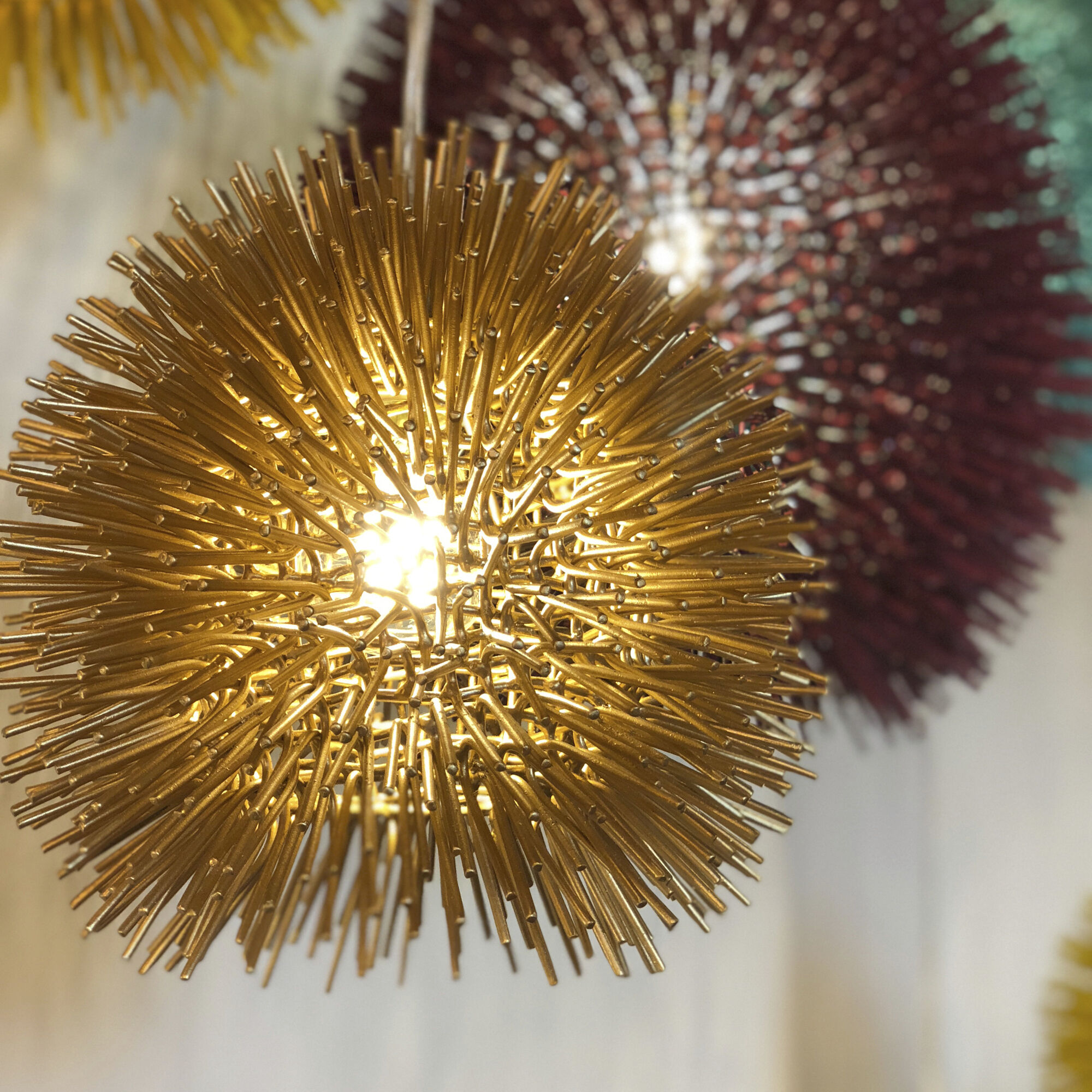 Urchin 1 Light 6.3 inch Gold Mini Pendant Ceiling Light