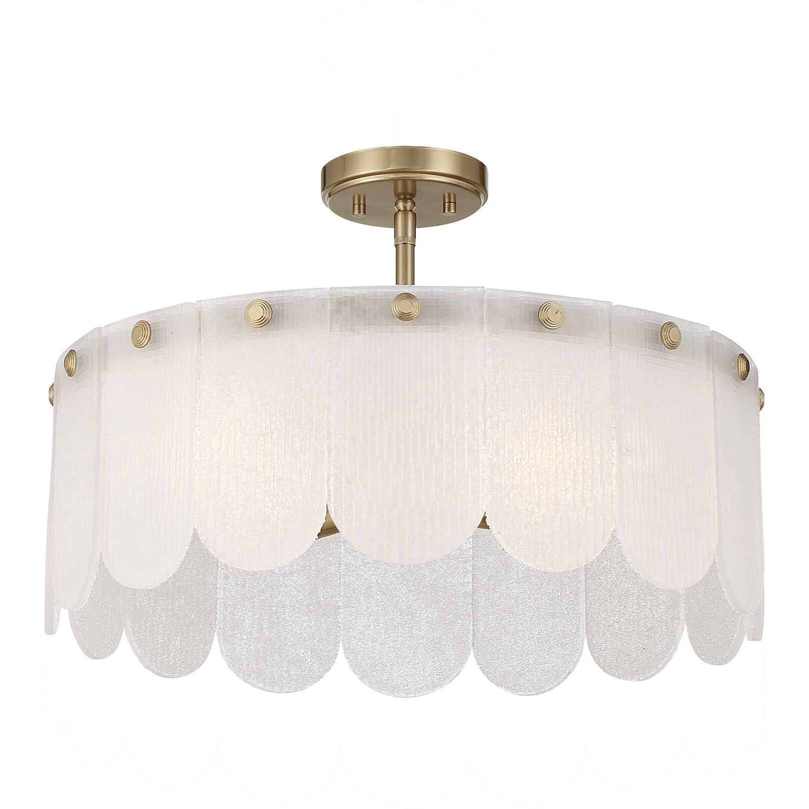 Ashton 4 Light 20 inch Noble Brass Covertible SemiFlush Ceiling Light, Essentials