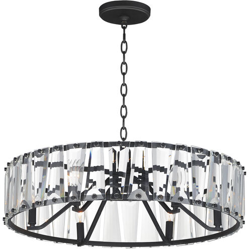 Odeon 6 Light 26.75 inch Black Chandelier Ceiling Light