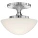 Knox 1 Light 12 inch Chrome Semi-flush Mount Ceiling Light