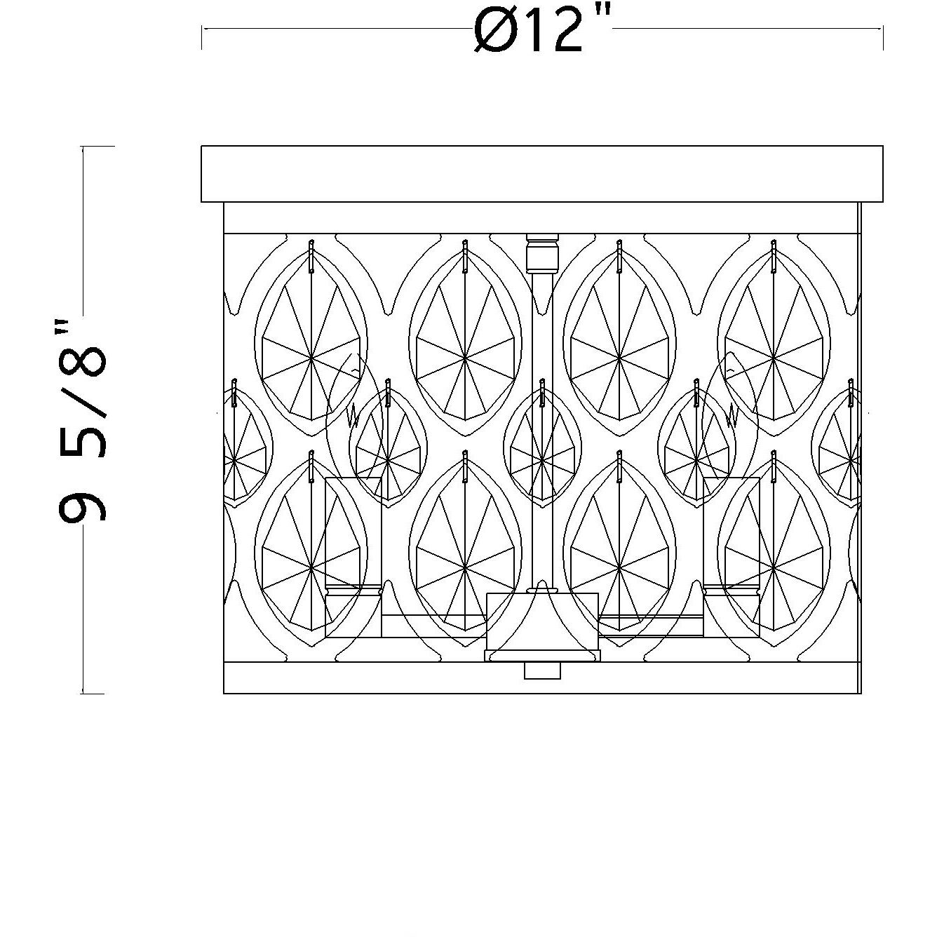 Dealey 3 Light 11.25 inch Matte Black Flush Mount Ceiling Light