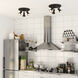 Alto 3 Light 120 Matte Black and Satin Brass Directional Light Ceiling Light