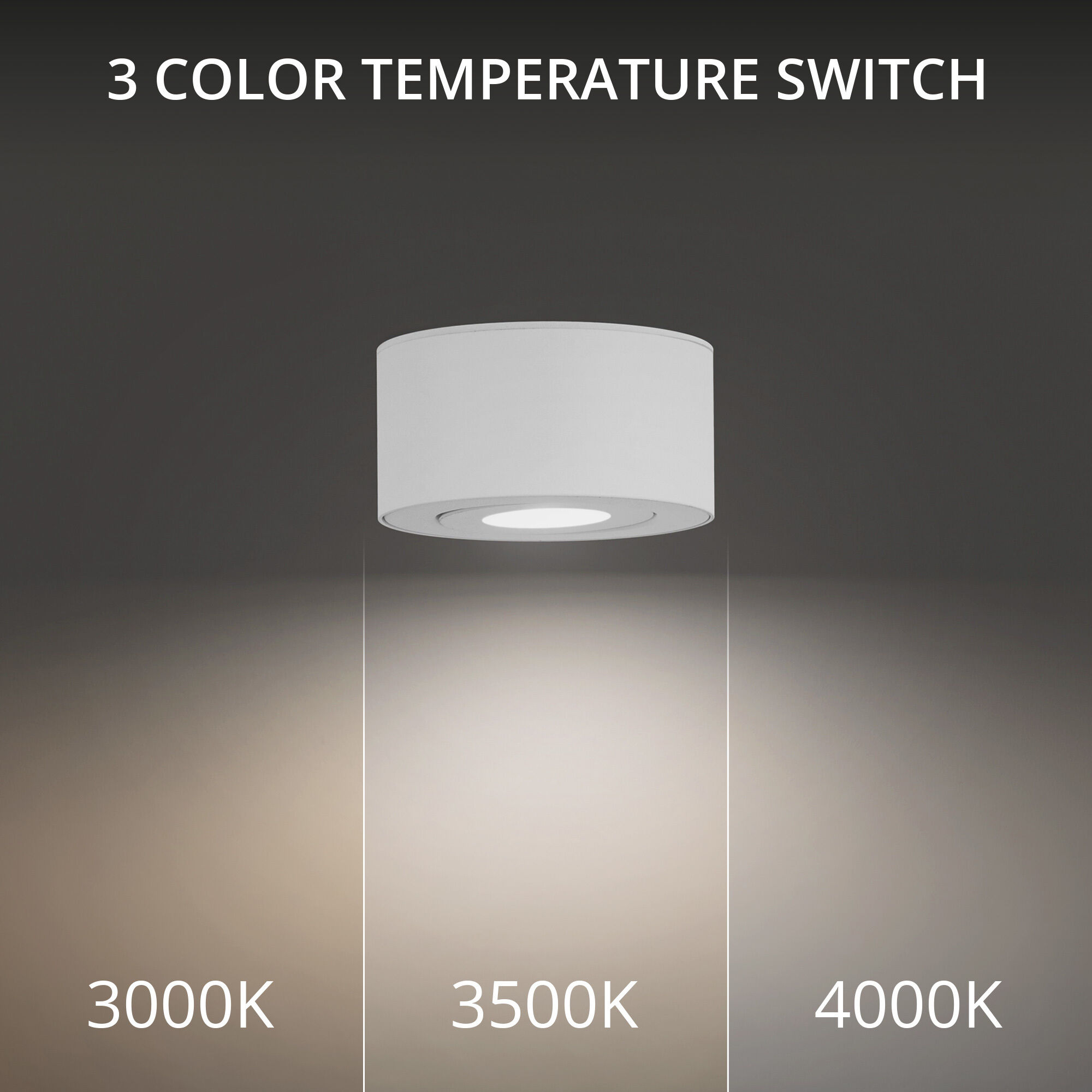 Peek LED 4.88 inch White Flush Mount Ceiling Light in 4000K, dweLED