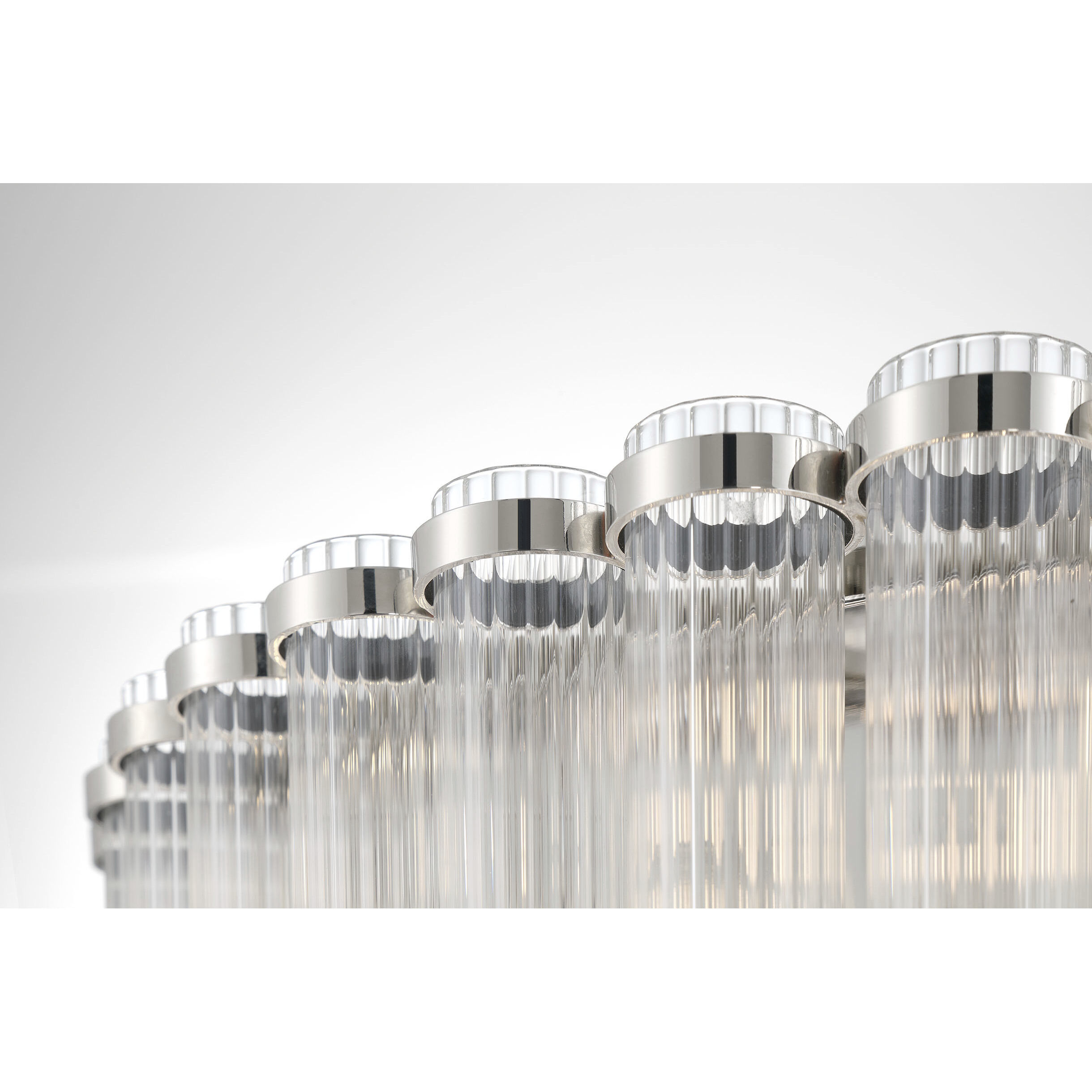 Glasbury 9 Light 23.75 inch Polished Nickel Flush Mount Ceiling Light