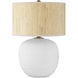 Zena 27 inch 150 watt Textured White Table Lamp Portable Light