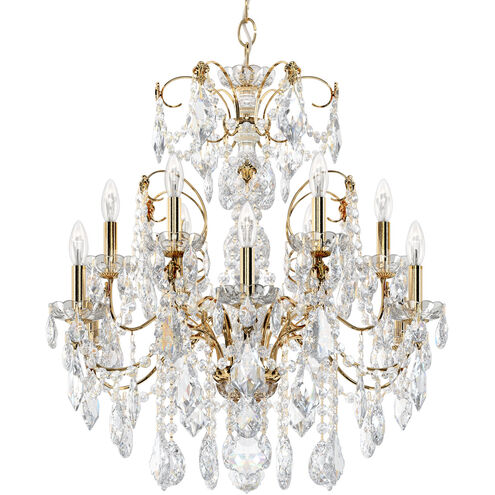 Century 12 Light Jet Black Chandelier Ceiling Light