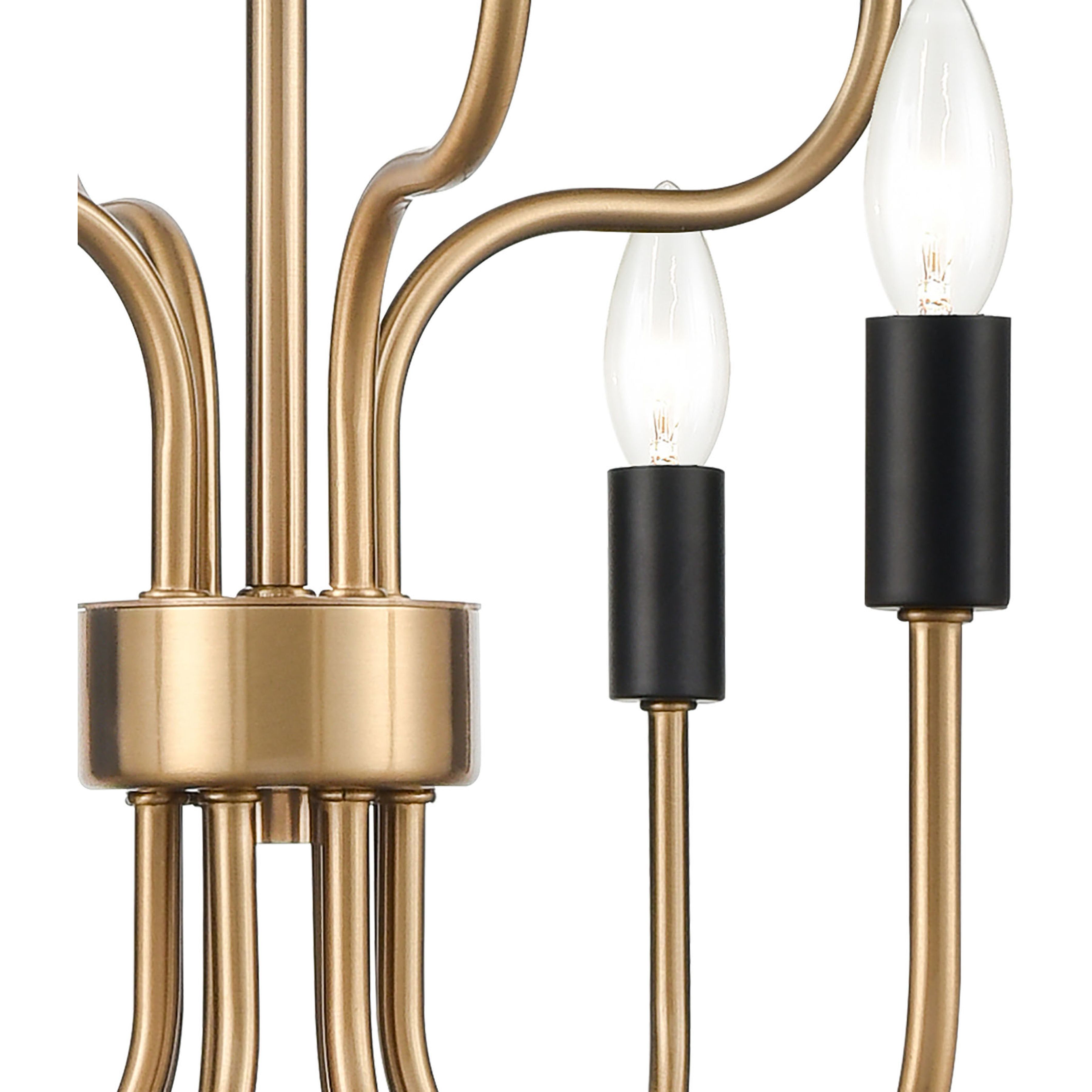 Epping Avenue 12 Light 24 inch Aged Brass with Matte Black Chandelier Ceiling Light