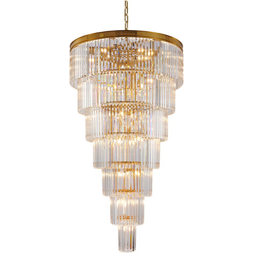 Canada 34 Light 36 inch Brass Chandelier Ceiling Light
