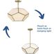 Latham 3 Light 18 inch Vintage Gold Semi-Flush Mount Ceiling Light