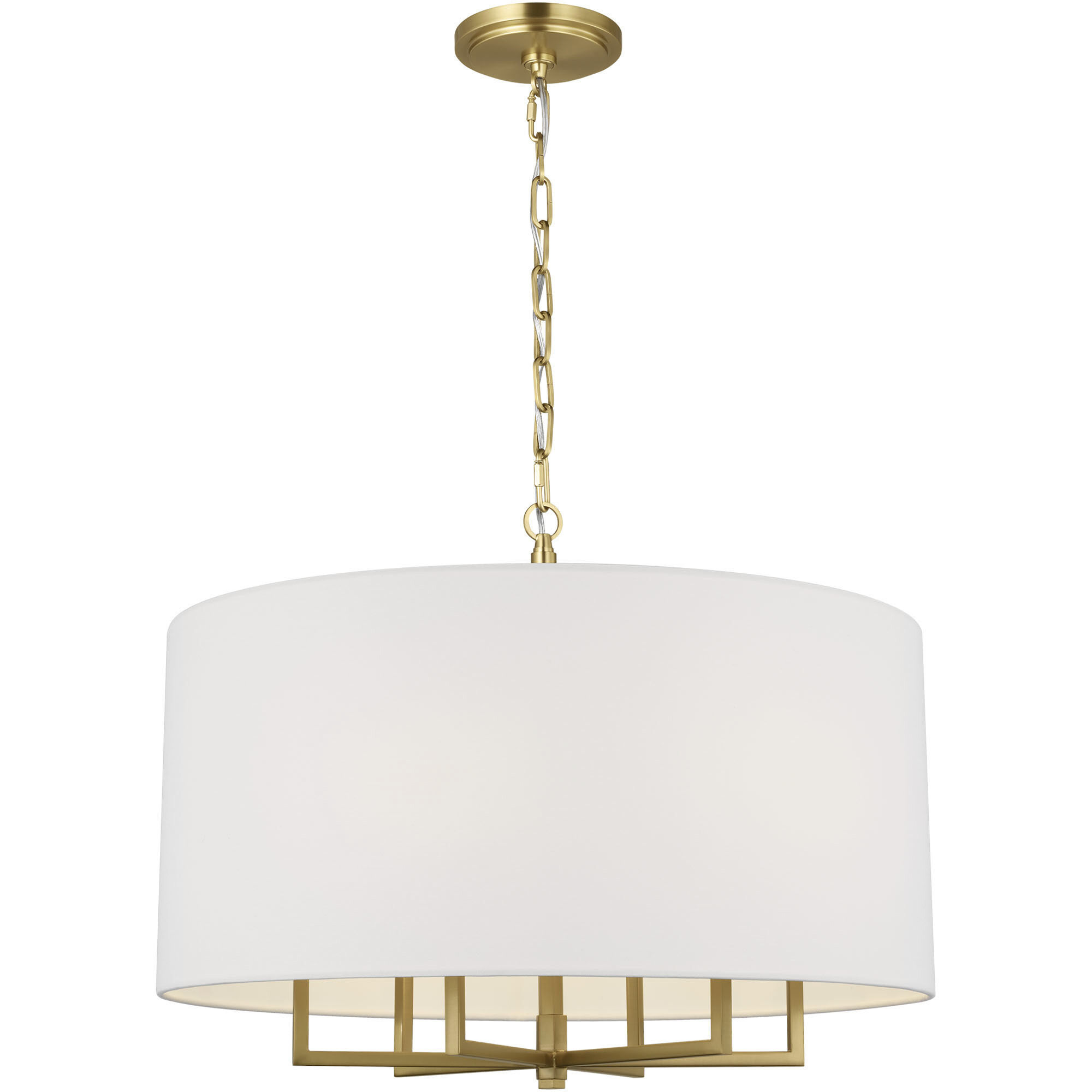 TOB by Thomas O'Brien Danica 6 Light 25 inch Burnished Brass Chandelier Ceiling Light