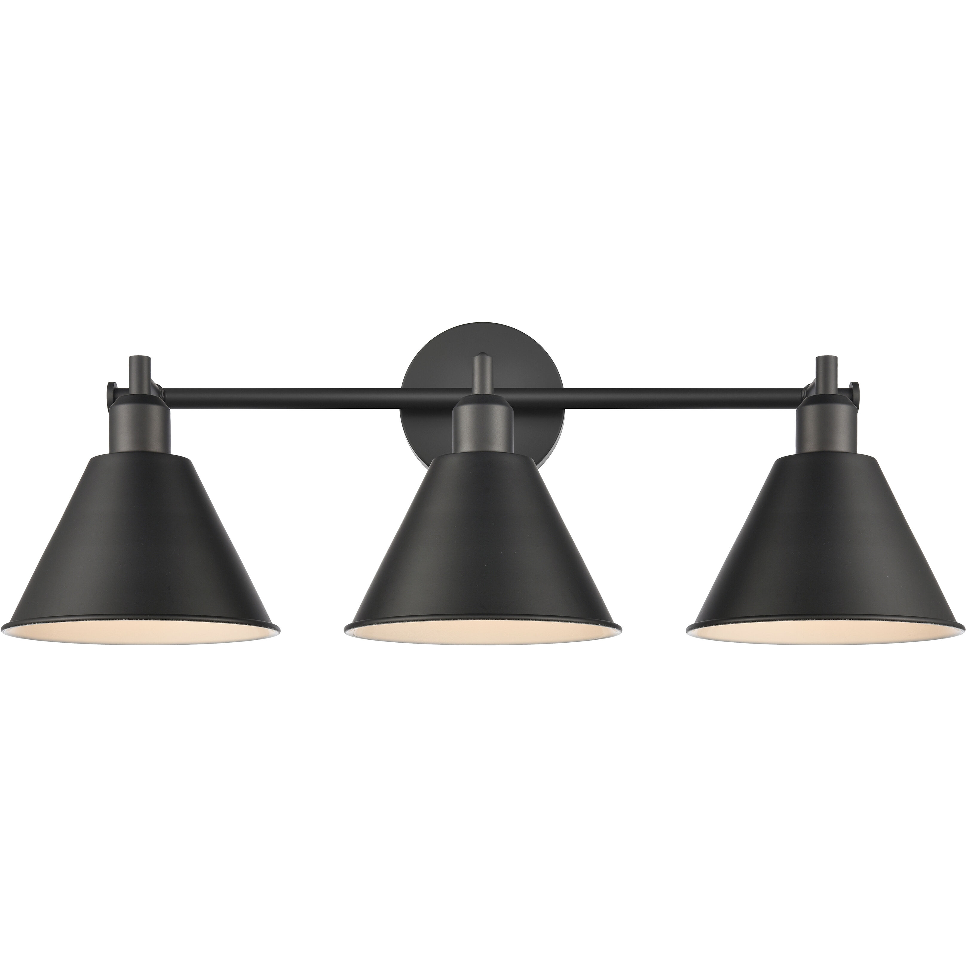 Abbington 3 Light 27.5 inch Matte Black Vanity Light Wall Light