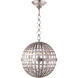 AERIN Mill 4 Light 16 inch Burnished Silver Leaf Globe Lantern Pendant Ceiling Light, Small